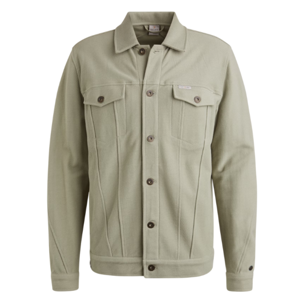 CAST IRON OVERSHIRT BUTTON JACKET TWILL SWEAT SEAGRASS - Afbeelding 2