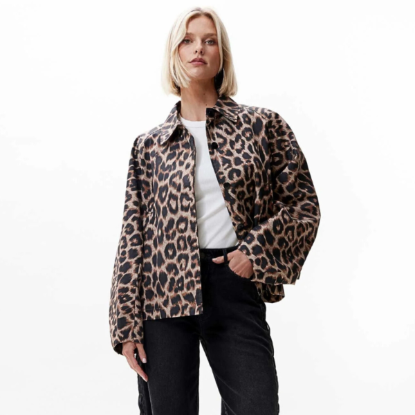 CATWALK JUNKIE JACKET SHORT LEOPARD TRENCHCOAT GREY MORN - Afbeelding 4