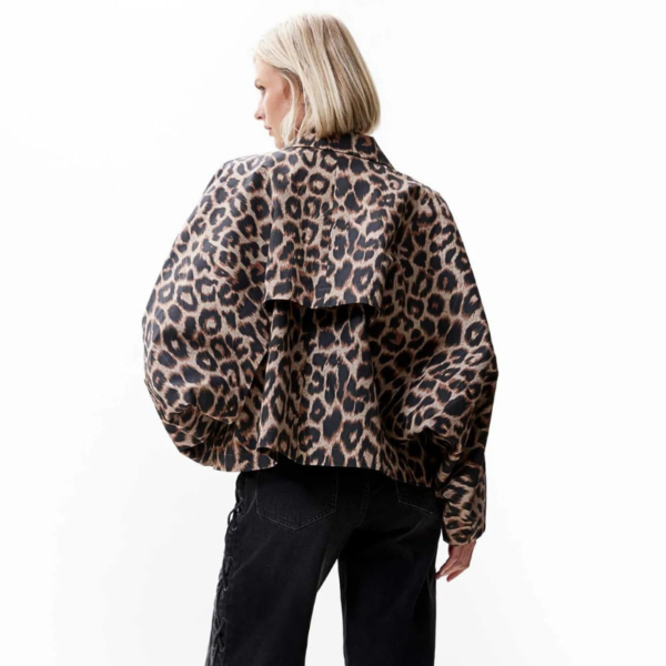 CATWALK JUNKIE JACKET SHORT LEOPARD TRENCHCOAT GREY MORN - Afbeelding 3