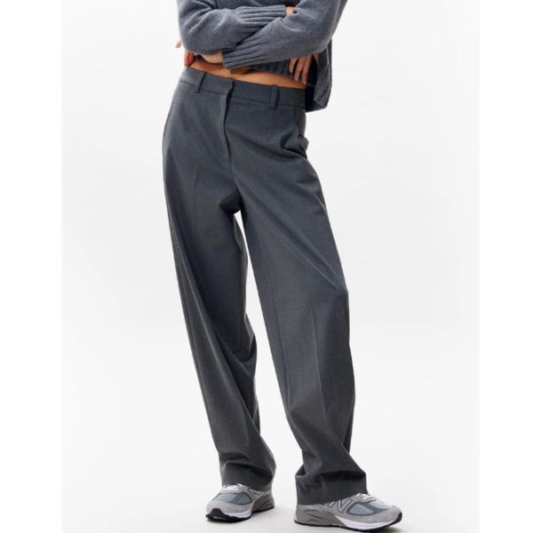 CATWALK JUNKIE PANTS TAPERED TROUSERS DARK GREY MELANGE - Afbeelding 3