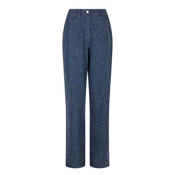 NEO NOIR PANTS SHAYA DENIM STRUCTURE DARK BLUE