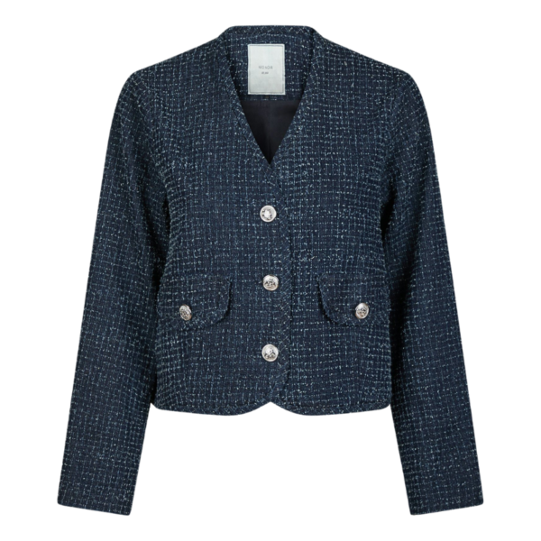 NEO NOIR BLAZER MANUA DENIM STRUCTURE JACKET DARK BLUE