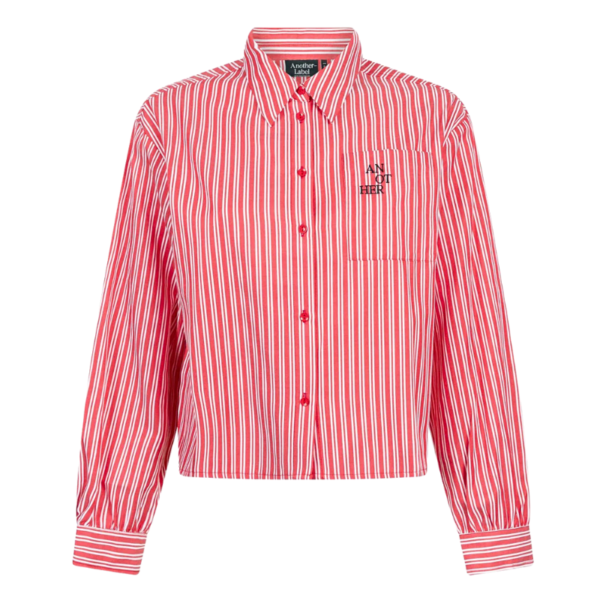 ANOTHER-LABEL BLOUSE DIEGA SHIRT RED WHITE STRIPE