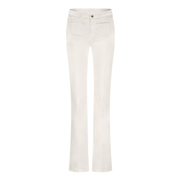 FIFTH HOUSE JEANS GINNA FLARED OFF WHITE STAR WHITE - Afbeelding 2