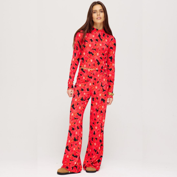 HARPER & YVE TOP JEFF-LS SPICY RED FLOWER - Afbeelding 3