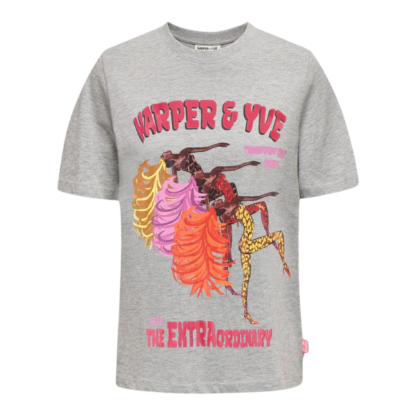 HARPER & YVE T-SHIRT EXTRAORDINARY-SS GREY MELEE - Afbeelding 3