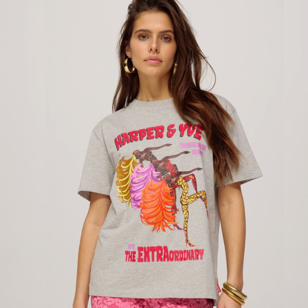 HARPER & YVE T-SHIRT EXTRAORDINARY-SS GREY MELEE