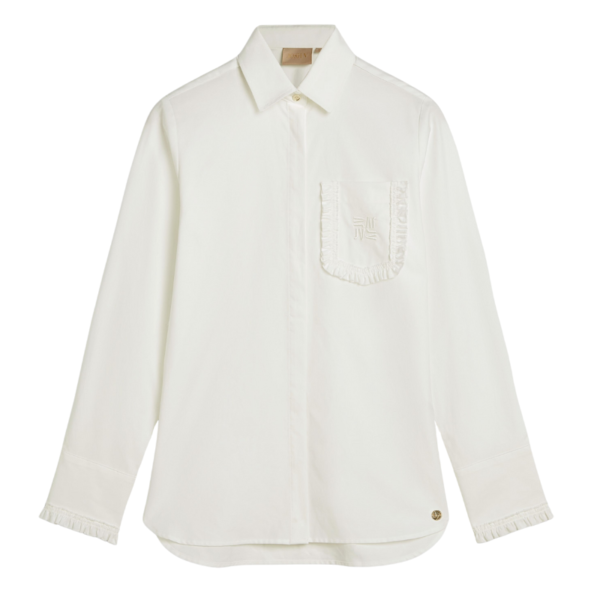 JOSH V BLOUSE JENNIE MET RUCHES OFF WHITE - Afbeelding 3