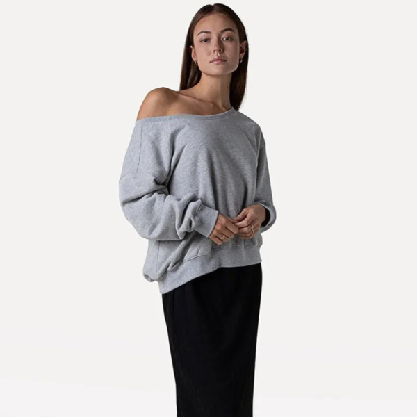 ANOTHER-LABEL SWEATER LIVY SWEAT GREY MELEE - Afbeelding 3