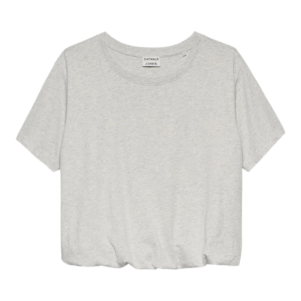 CATWALK JUNKIE T-SHIRT TUCK-IN EFFECT LIGHT GREY MELANGE