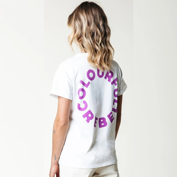 COLOURFUL REBEL T-SHIRT LOGO CIRCLE BOXY TEE STANDARD WHITE