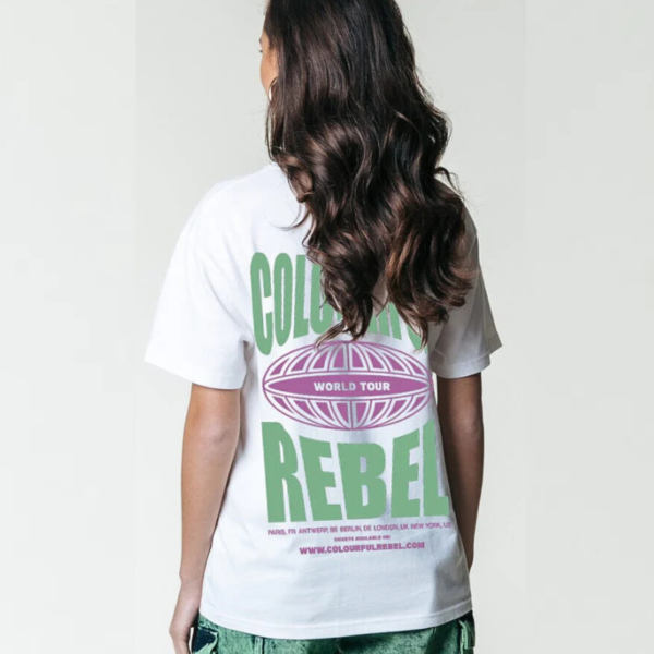 COLOURFUL REBEL T-SHIRT LOGO GLOBE LOOSEFIT TEE STANDARD WHITE