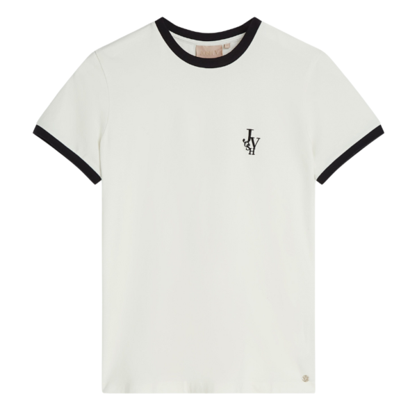 JOSH V T-SHIRT LOREN MET LOGO OFF WHITE BLACK