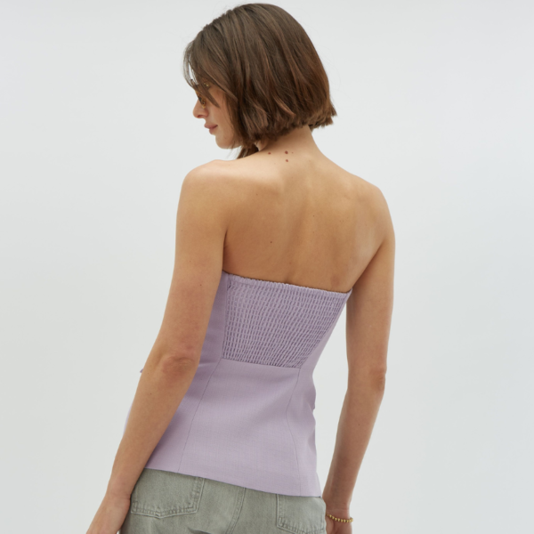 JOSH V TOP NIVA FITTED BUSTIER LILAC - Afbeelding 4