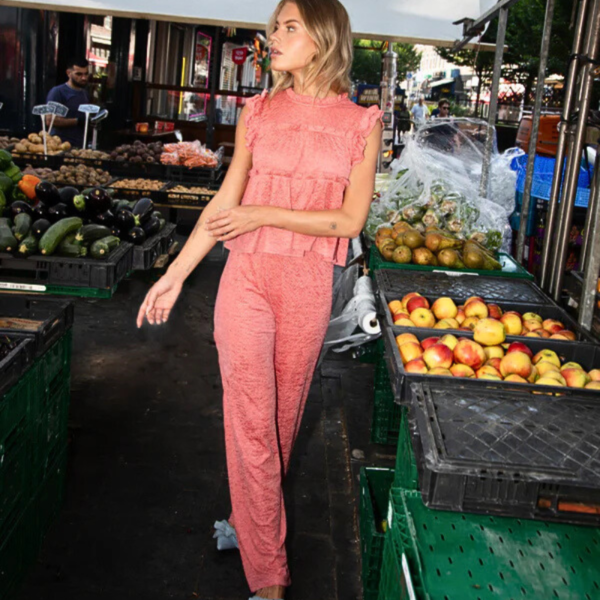 STUDIO AMAYA PANTS HELENA CORAL RED - Afbeelding 3